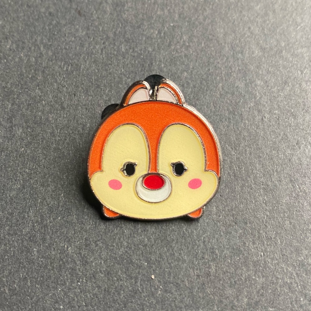 Disney Chip Tsum Tsum Enamel Pin - Orange Cream Red Pink